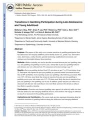 thumbnail for Bray_Transitions in gambling participation during late adolescence and young adulthood.pdf