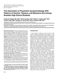 thumbnail for Fidalgo_et_al-The association of psychiatric symptomatology with patterns of alcohol, tobacco, and marijuana use among Brazilian high school students..pdf