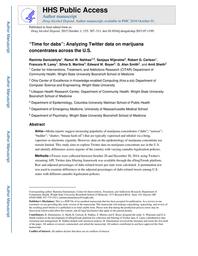 thumbnail for Daniulaityte_Time for dabs Analyzing Twitter data on marijuana concentrates across the U.S..pdf