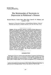 thumbnail for The relationship of serotonin to depression in.pdf