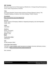 thumbnail for Worley E, Wyer P WJEM 2025 TRECS.pdf