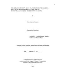 thumbnail for Beacom Dissertation (2013) The RETAIN Maternity Leave Transition Coaching Model.pdf