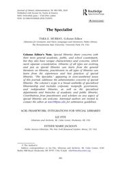 thumbnail for ACRL Framework Integrations for Special Libraries.pdf