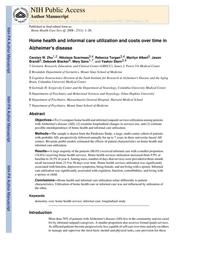thumbnail for Home health and informal care utilization and.pdf
