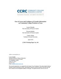 thumbnail for ease-access-usefulness-transfer-information-community-college-websites-texas.pdf