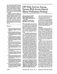 thumbnail for HIV risk activity among persons with severe mental illness-preliminary findings.pdf