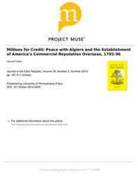 thumbnail for Farber Hannah - Millions for Credit - Journal of the Early Republic Summer 2014.pdf
