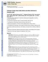 thumbnail for Change in body mass index before and after Alz.pdf