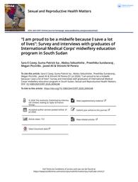 thumbnail for I am proud to be a midwife because I save a lot of lives Survey and interviews with graduates of International Medical Corps midwifery education p.pdf