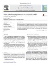thumbnail for Leaders and followers Perspectives on the Nordic model and the economics of innovation.pdf