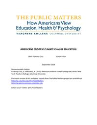 thumbnail for AMERICANS ENDORSE CLIMATE CHANGE EDUCATION final version posted v09172019.pdf