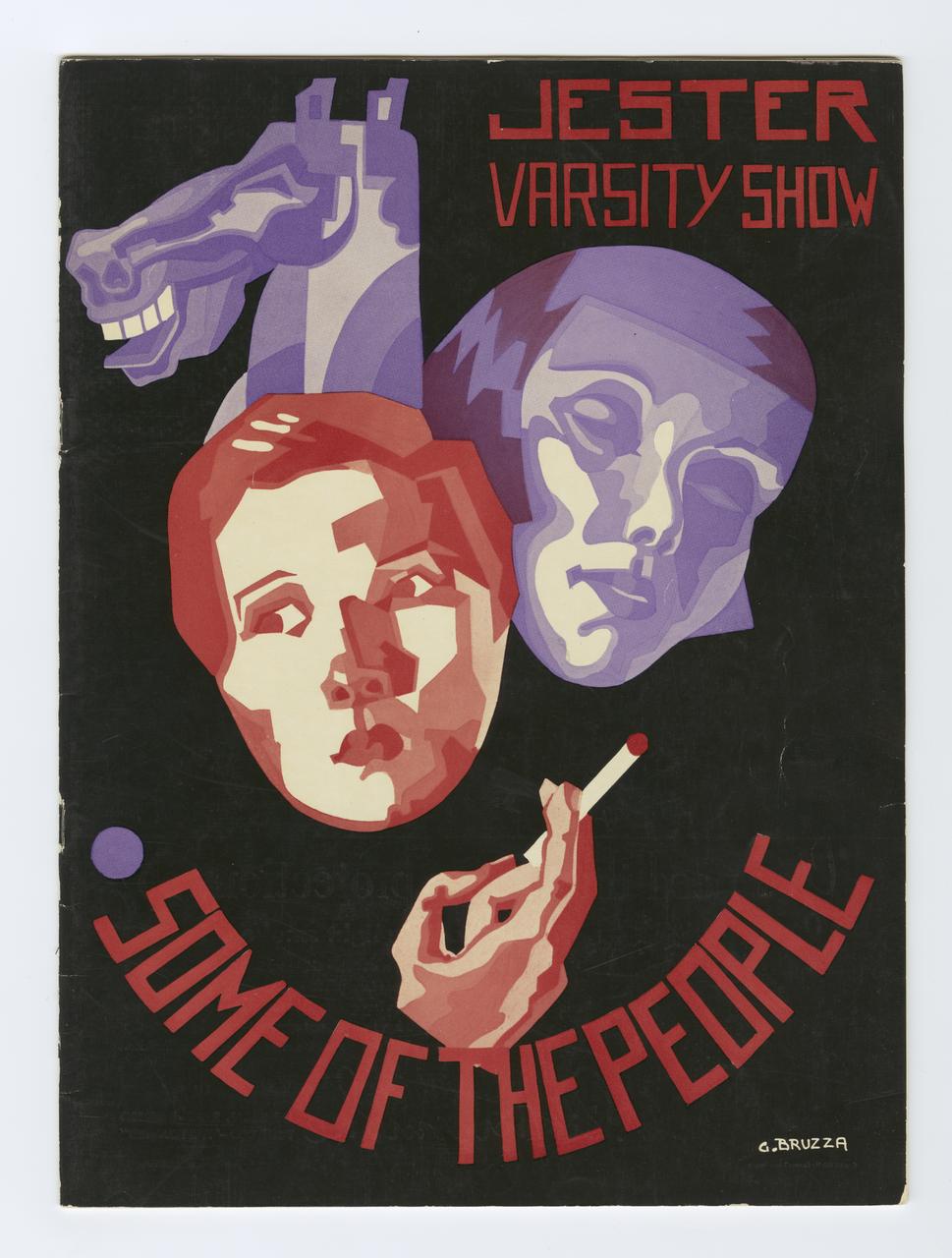 Cover of Some of the People program with the faces of two women and the head of a horse.